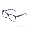 Gentleman français Acetate Spectacle Optical Eyeglass Cadre de lunettes